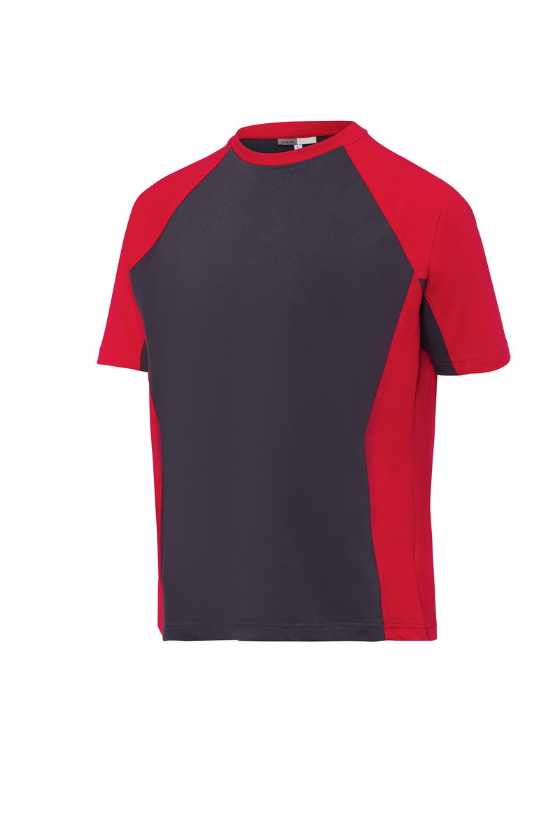 CWS PRObasics: T-Shirt Ladies Darkgrey/Red Short Sleeves view 3
