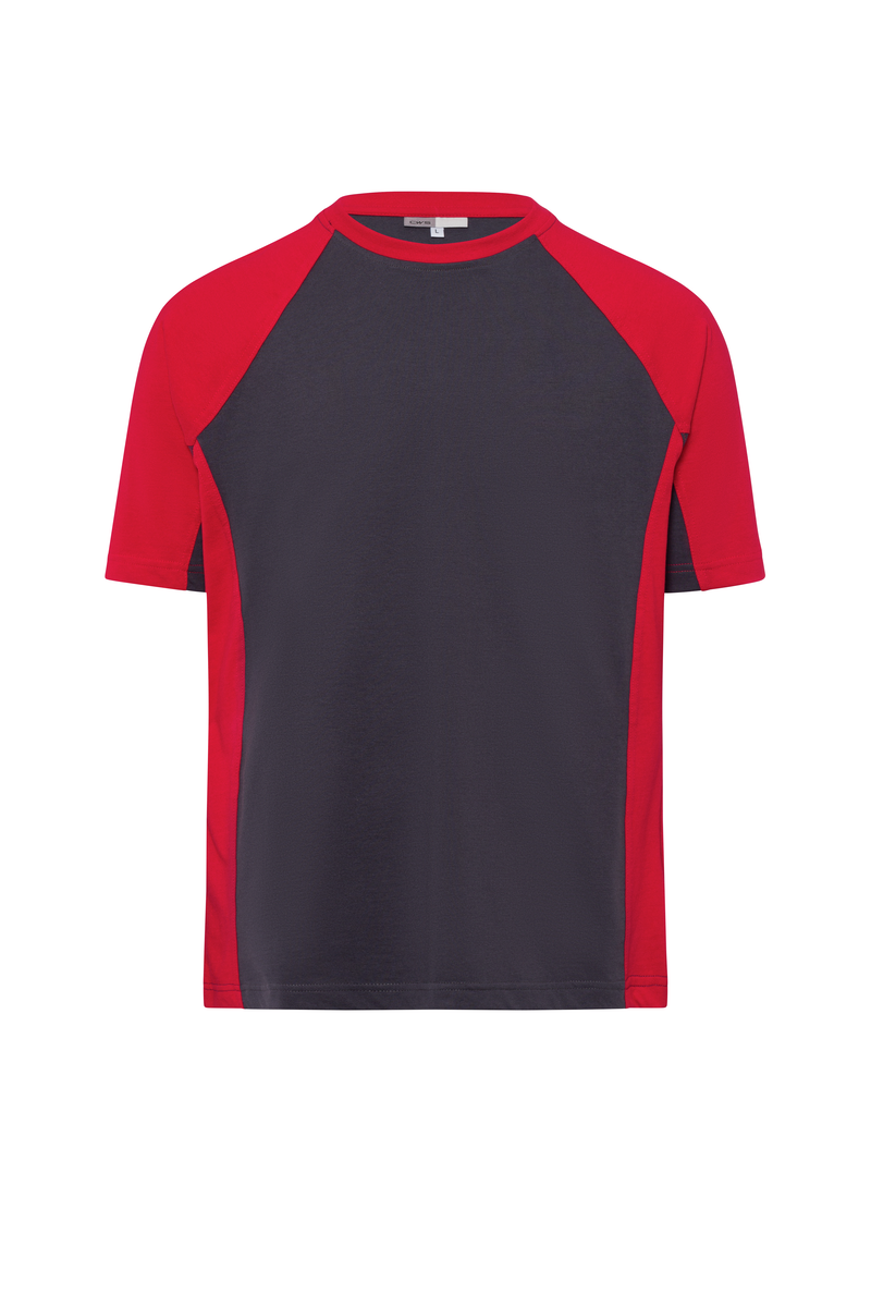 CWS PRObasics: T-Shirt Ladies Darkgrey/Red Short Sleeves view 4