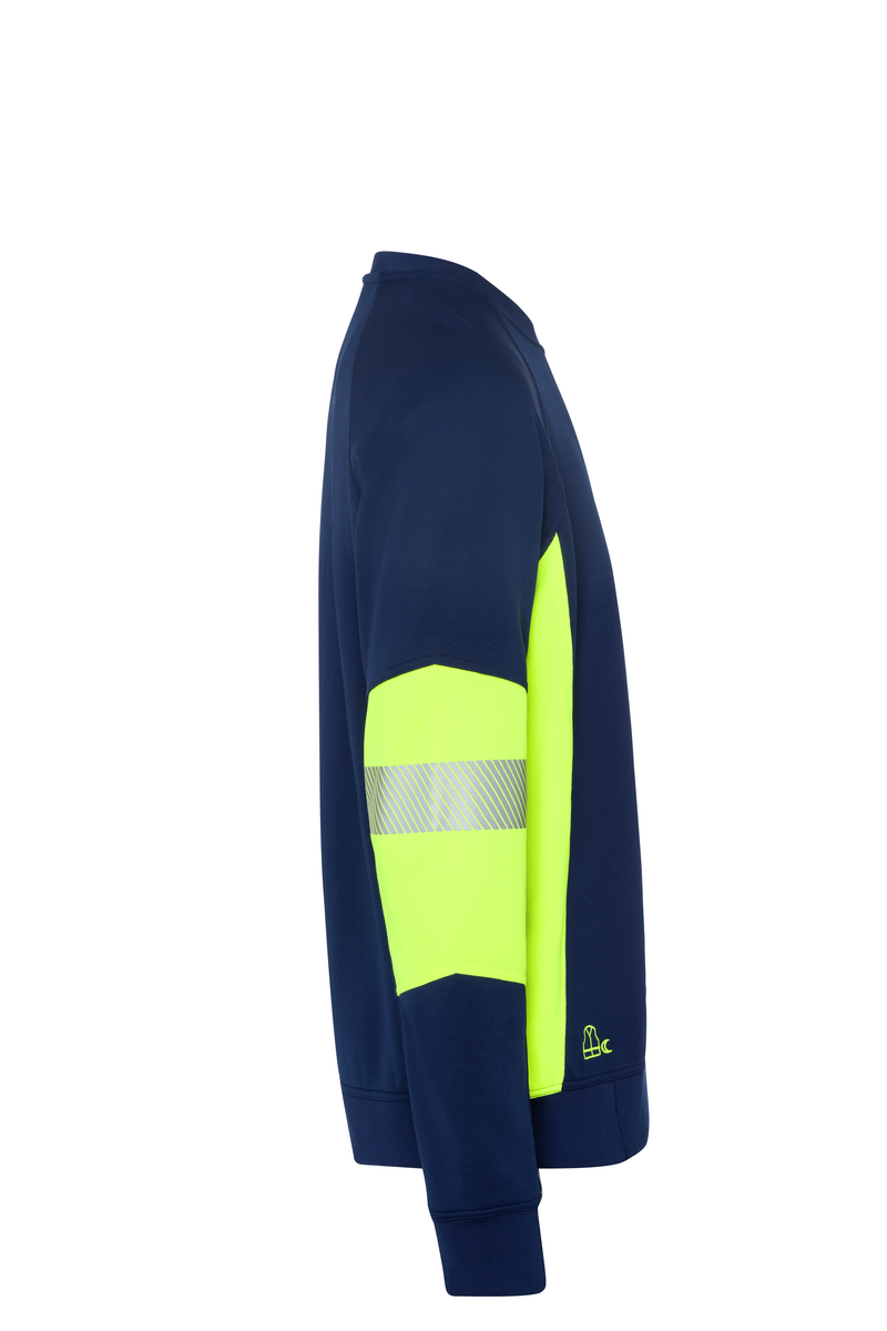 CWS PRObasics: Sweatshirt Darkblue/High Vis Yellow view 4