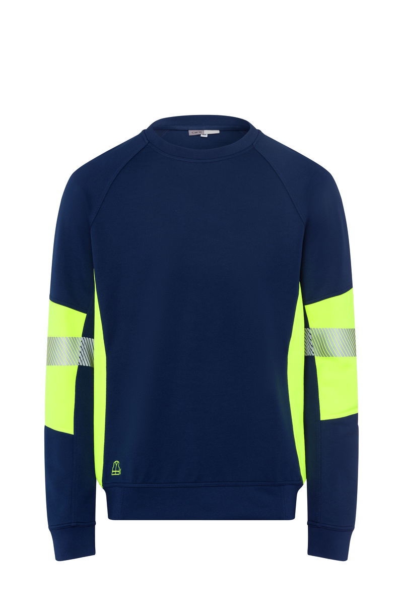 CWS PRObasics: Sweatshirt Darkblue/High Vis Yellow view 5