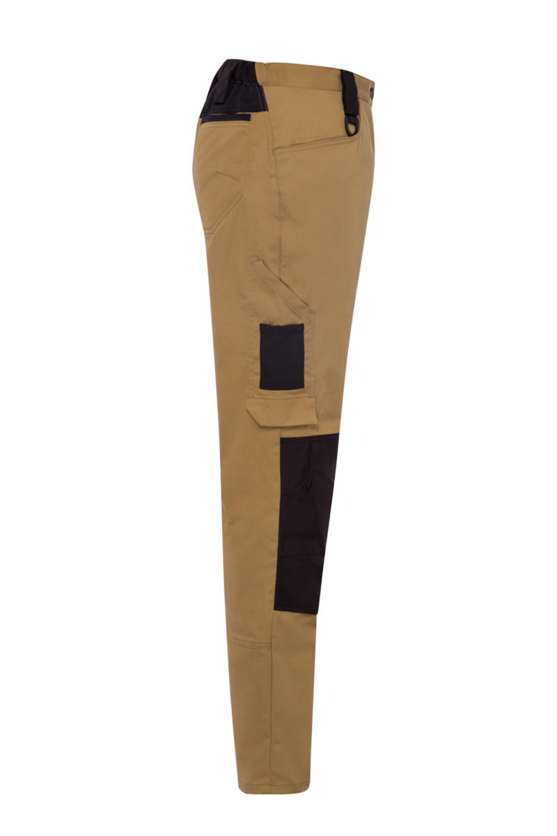 CWS Xtra Stretch: Trousers Ladies Beige/Black w. Kneepad Pockets view 2