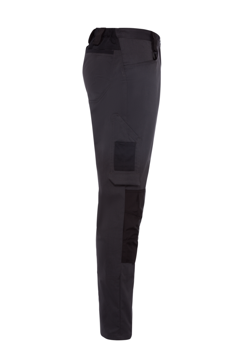 CWS Xtra Stretch: Trousers Ladies Darkgrey/Black w. Kneepad Pockets view 2