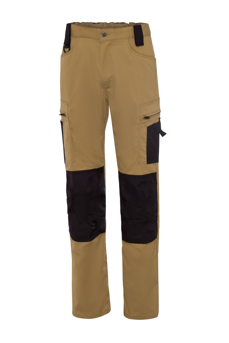 CWS Xtra Stretch: Trousers Beige/Black w. Kneepad Pockets view 3