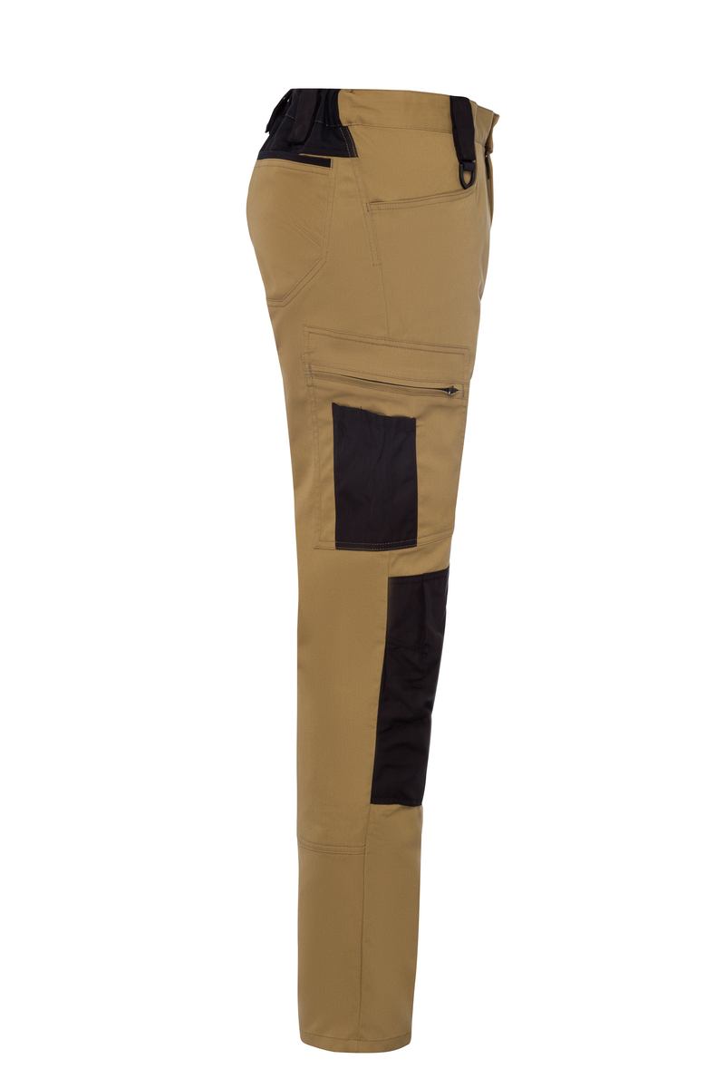 CWS Xtra Stretch: Trousers Beige/Black w. Kneepad Pockets view 6
