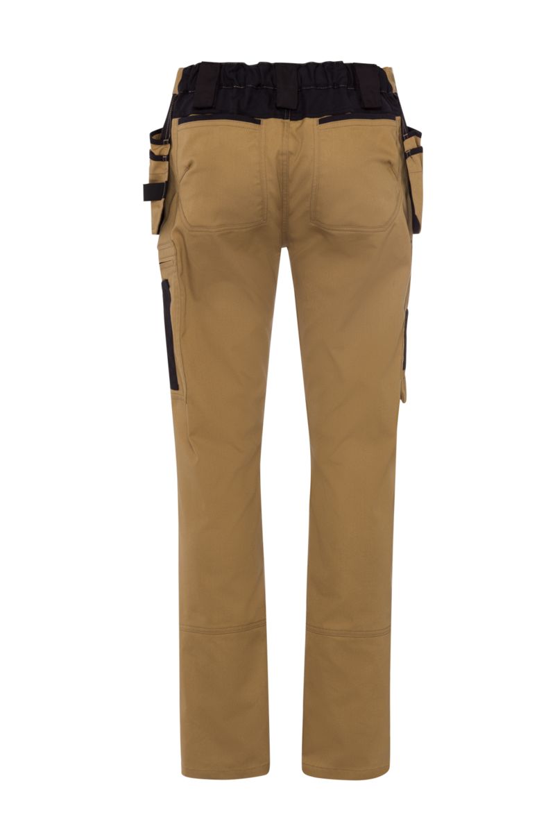CWS Xtra Stretch: Trousers Beige/Black w. Pocket w. Kneepad Pockets view 9