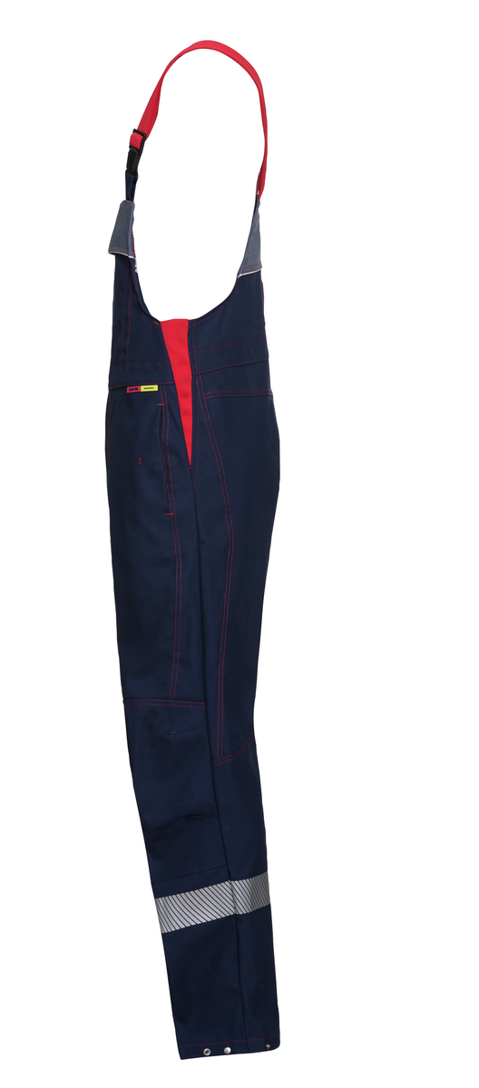 Strojna zaščita CWS: hlačnice Dungarees temno modre/sive barve view 4