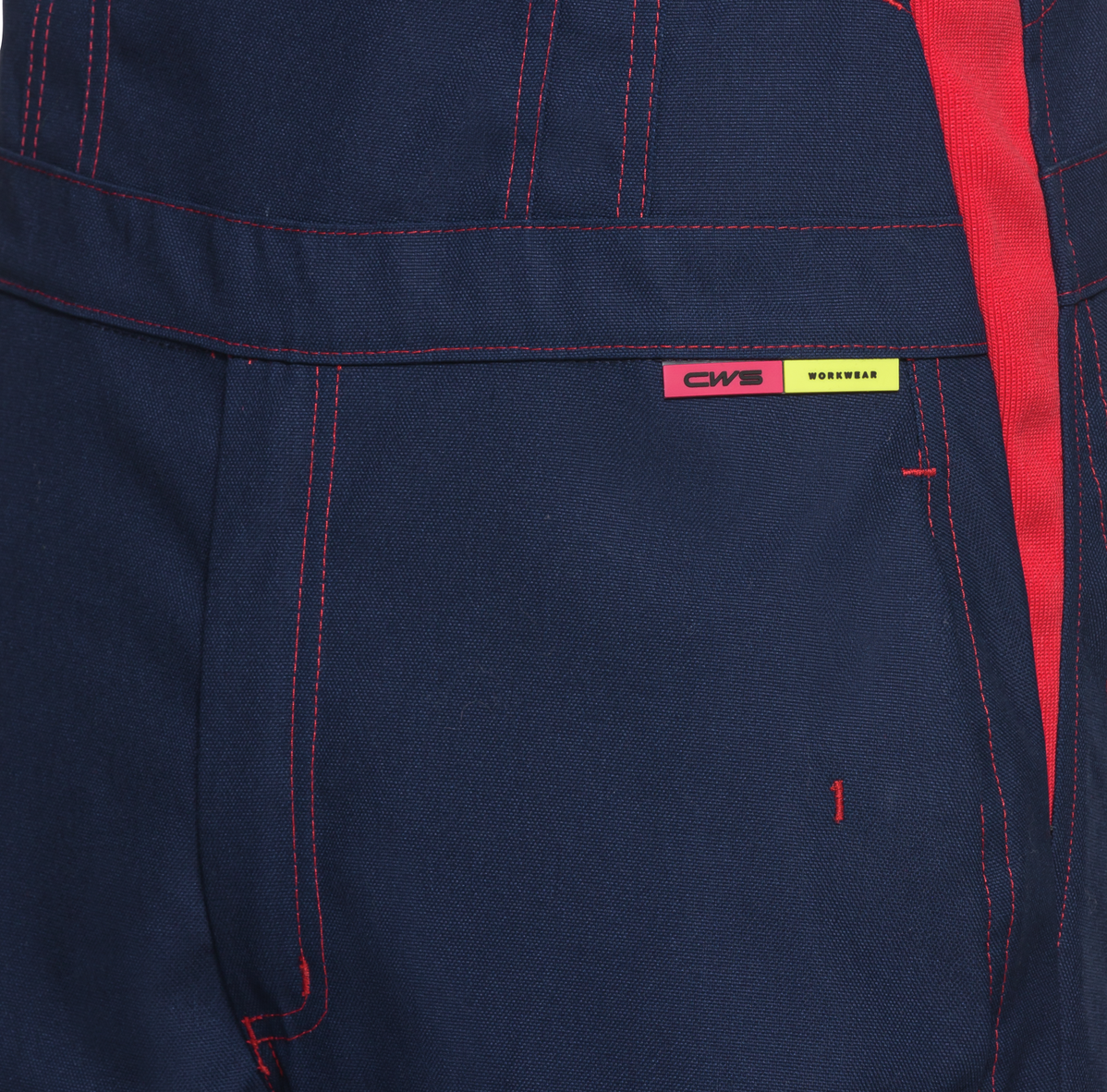 Strojna zaščita CWS: hlačnice Dungarees temno modre/sive barve view 5