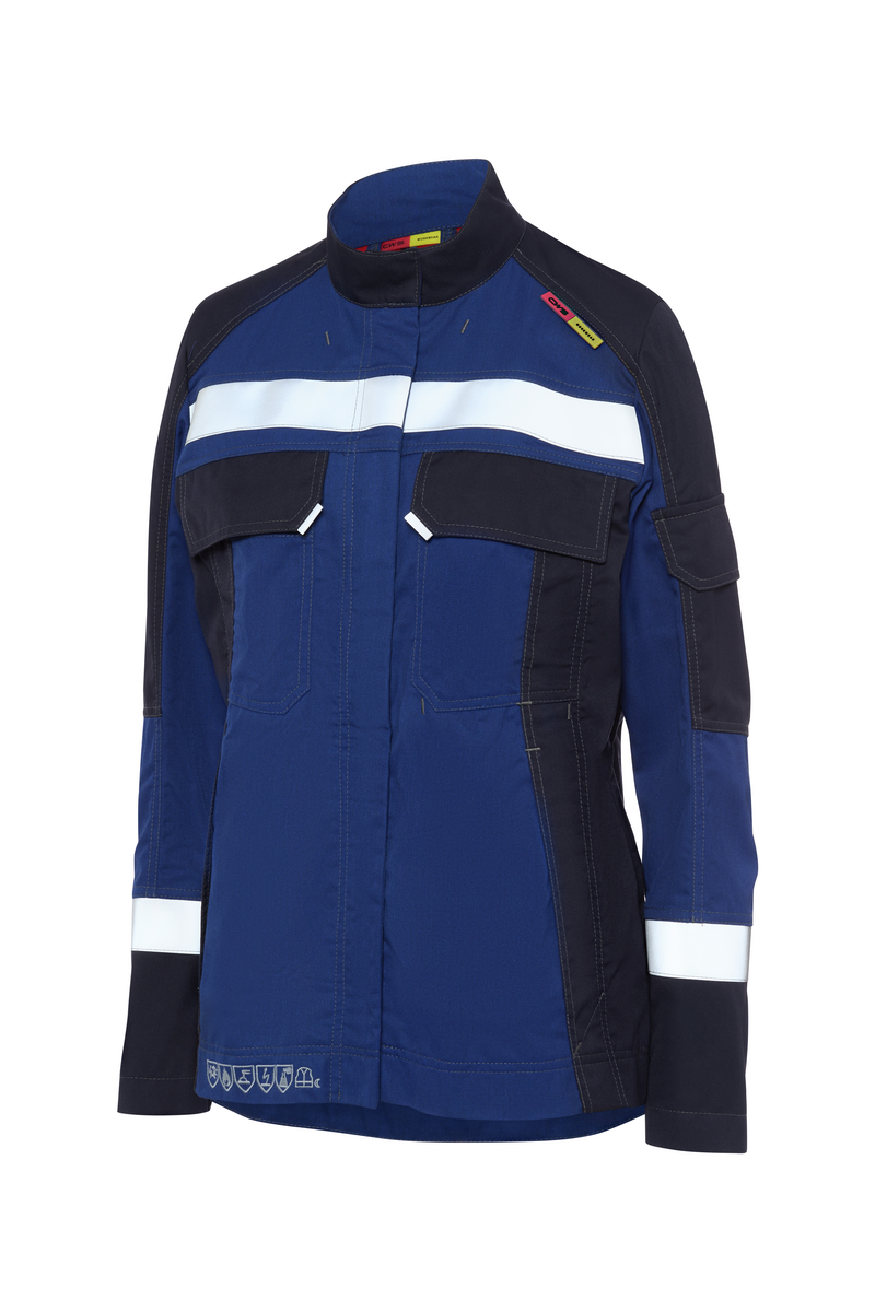 CWS Multinorm Premium: Work Jacket Ladies Blue/Darkblue w. Reflective Stripes view 7