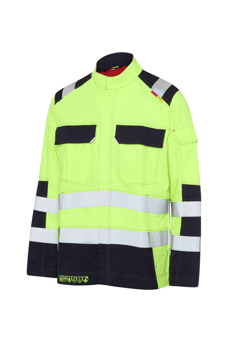 CWS Multinorm Premium HV: Jachetă de lucru High Vis Galben/Albastru închis view 3