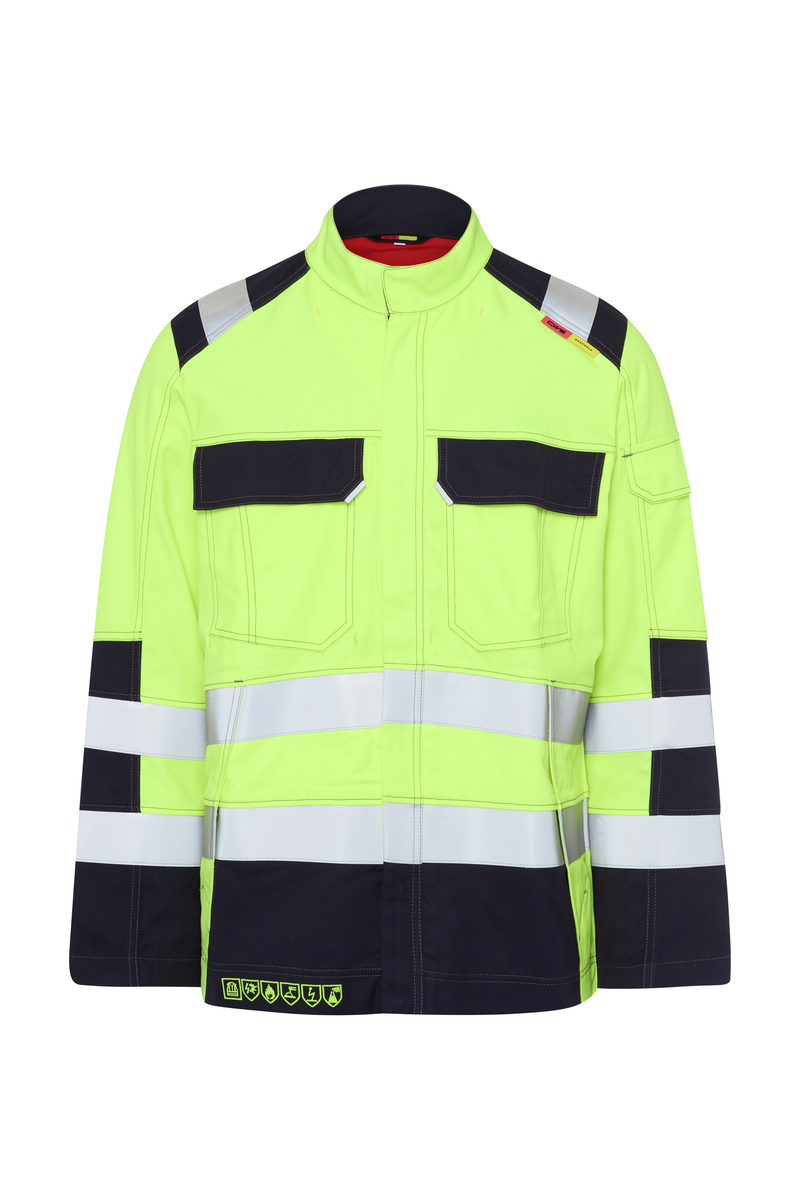 CWS Multinorm Premium HV: Jachetă de lucru High Vis Galben/Albastru închis view 4