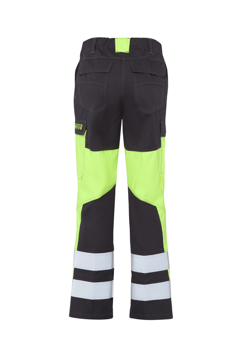 CWS Multinorm Premium HV: Pantaloni gri închis/Galben de înaltă vizibilitate cu buzunare pentru genunchi view 5