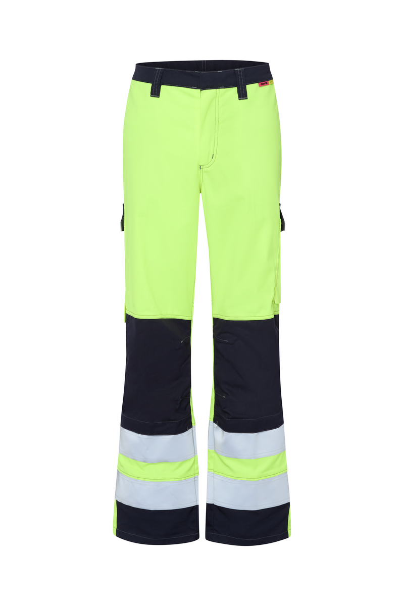 CWS Multinorm Premium HV: Pantaloni de înaltă vizibilitate galben/albastru închis cu buzunare pentru genunchiere view 4