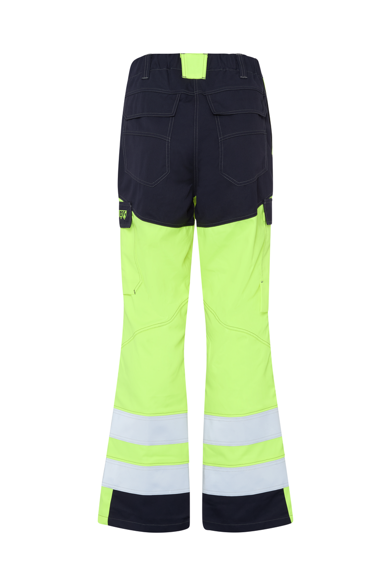 CWS Multinorm Premium HV: Pantaloni de înaltă vizibilitate galben/albastru închis cu buzunare pentru genunchiere view 5
