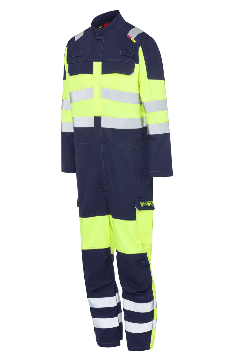 Kombinéza Multinorm Standard HV tm.modrá/HVžltá s KV view 3