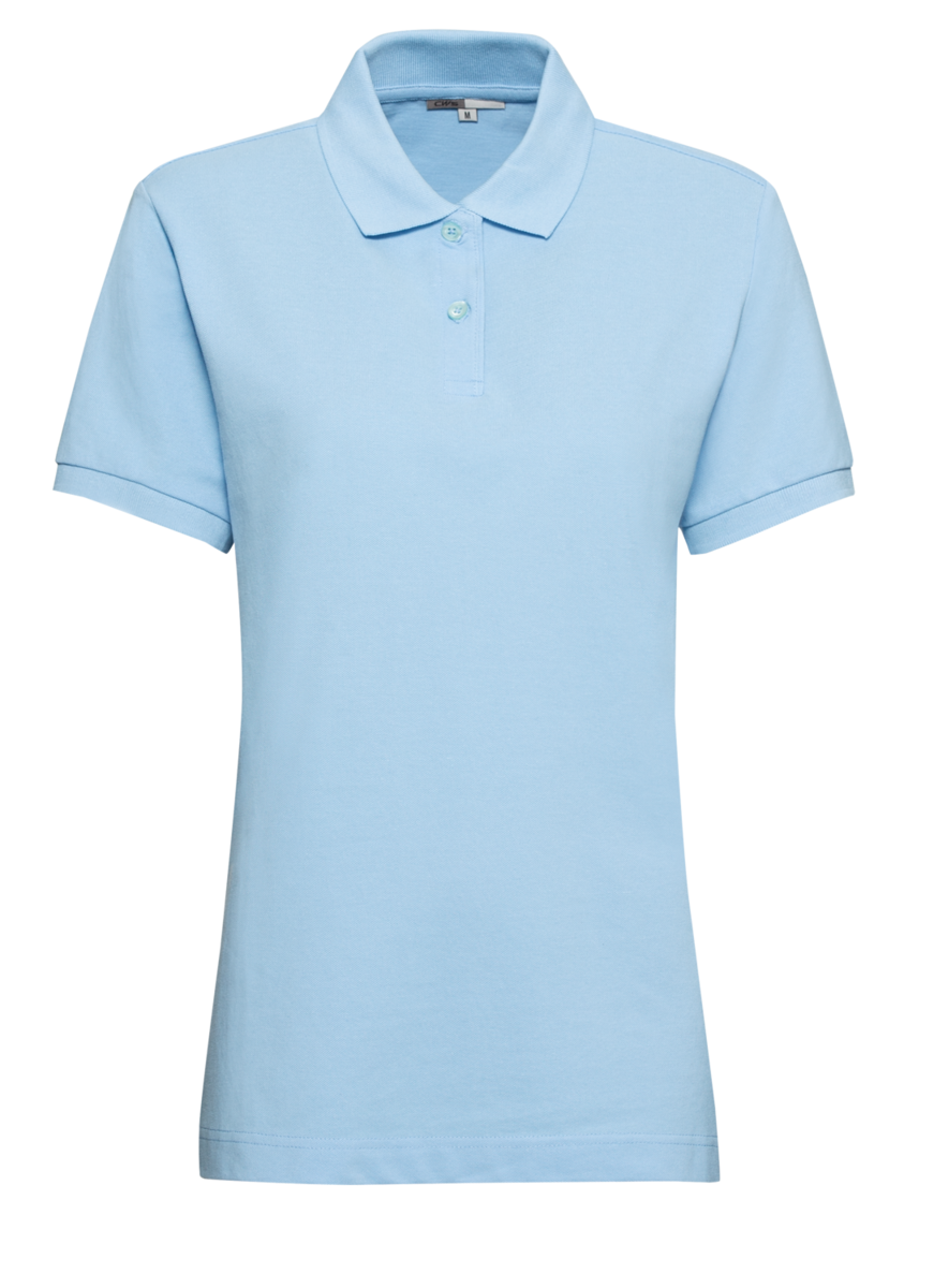 CWS Cotton Comfort: Poloshirt Ladies Lightblue Short Sleeves view 3