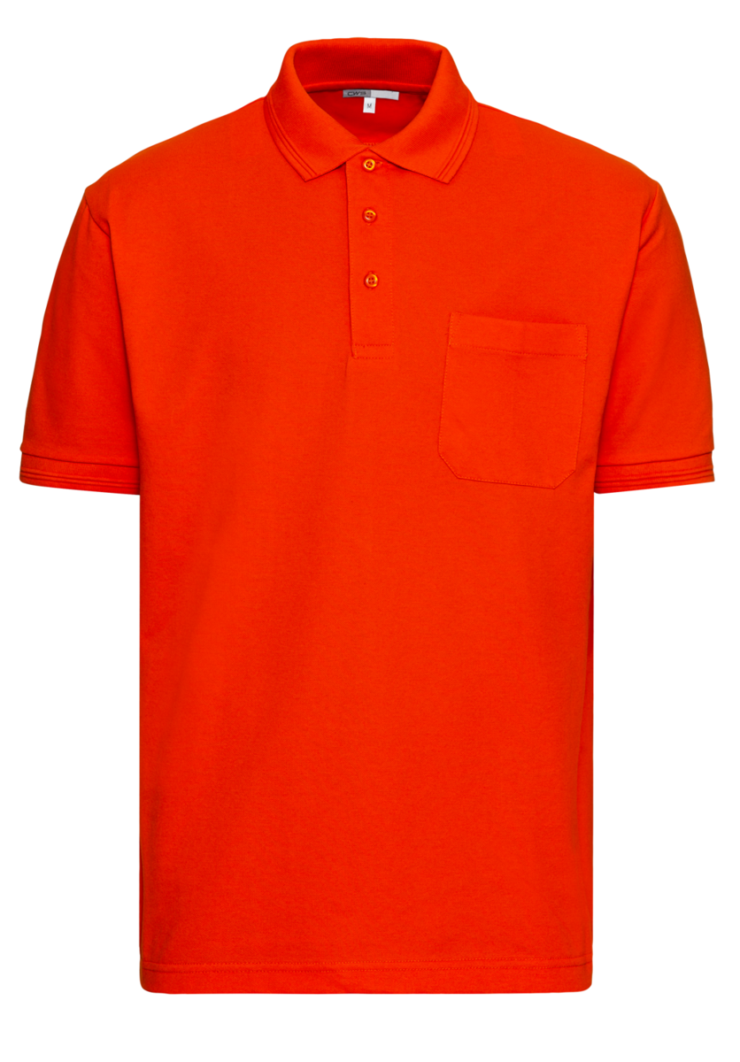 CWS PROwear: Poloshirt Orange w. Pocket Short Sleeves view 3