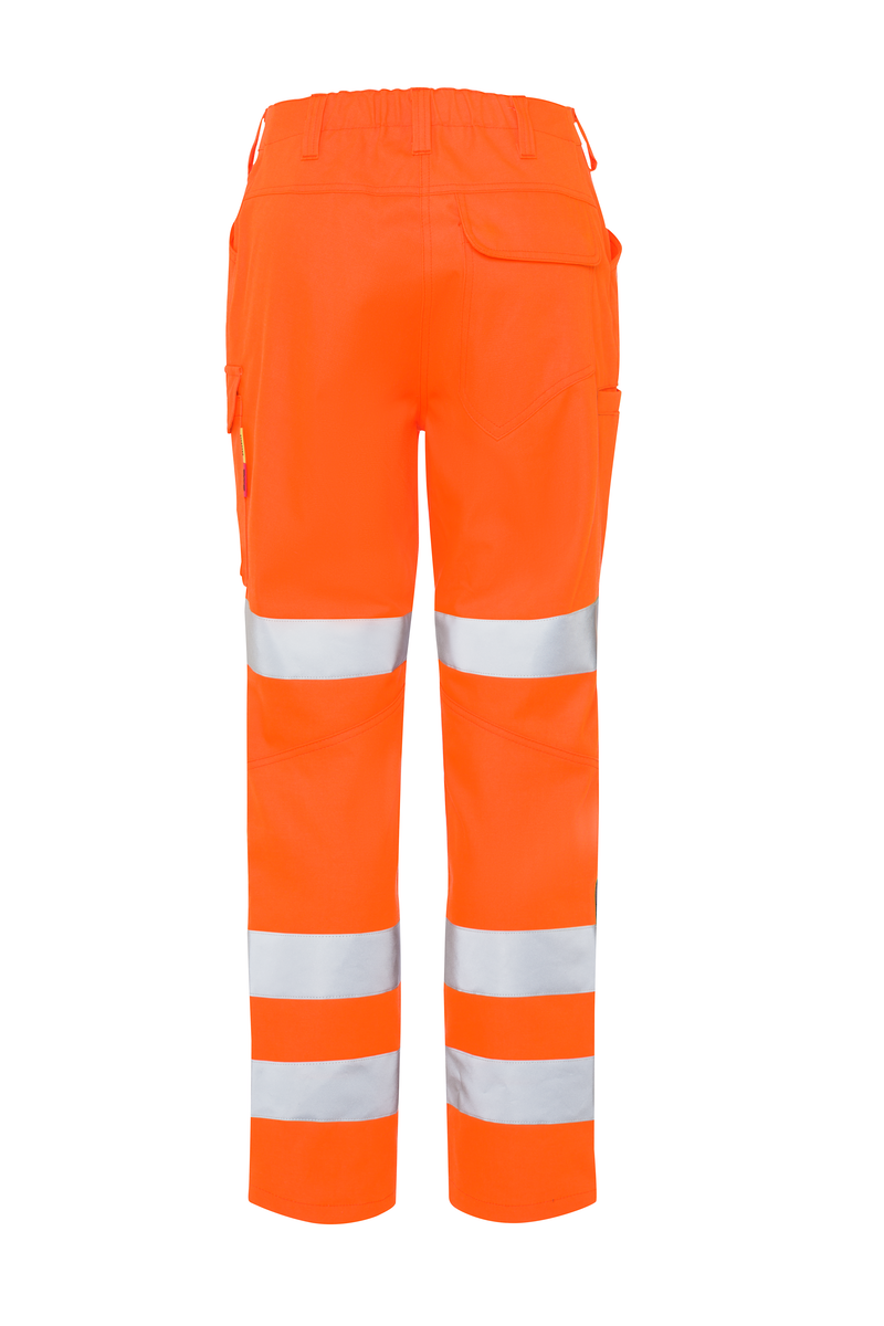 CWS Pro Line HighVis: Trousers Ladies High Vis Orange/Darkgrey w. Kneepad Pockets view 4