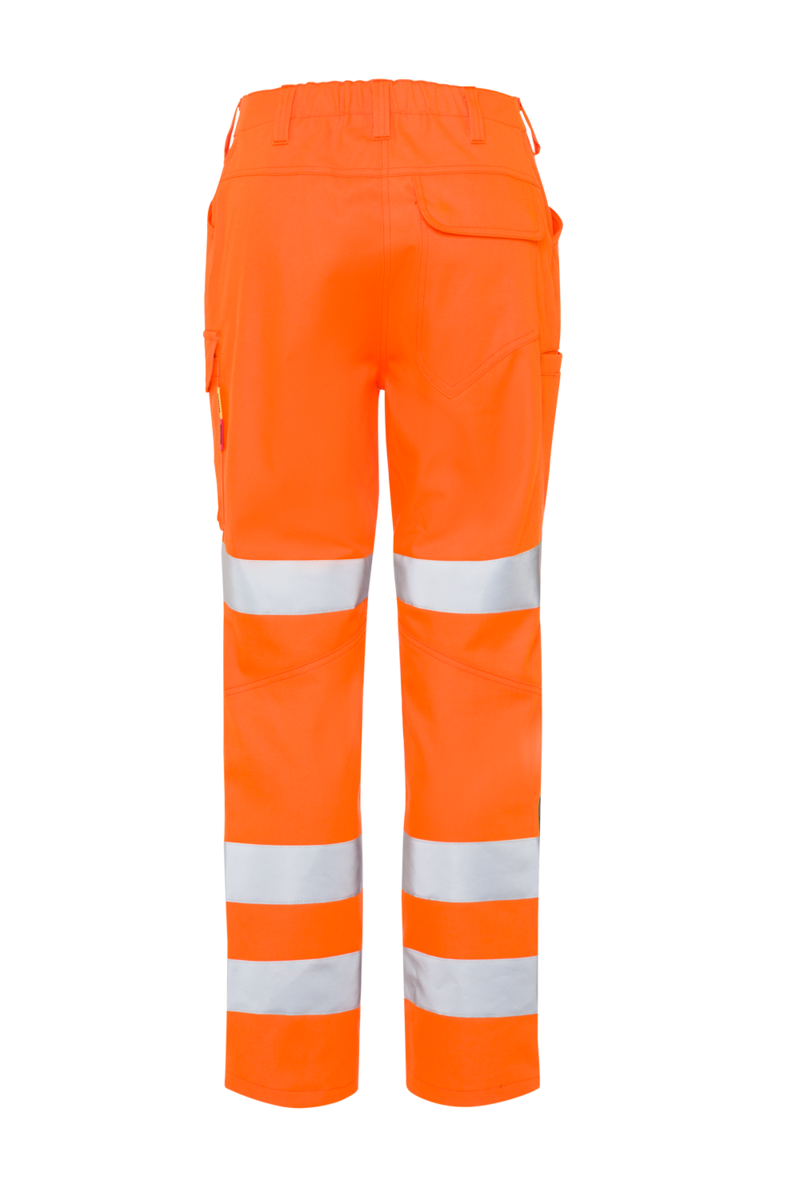 CWS Pro Line HighVis: Trousers Ladies High Vis Orange/Darkgrey w. Kneepad Pockets view 7