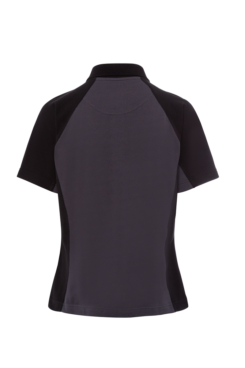 CWS PRObasics: Poloshirt Ladies Darkgrey/Black Short Sleeves view 3