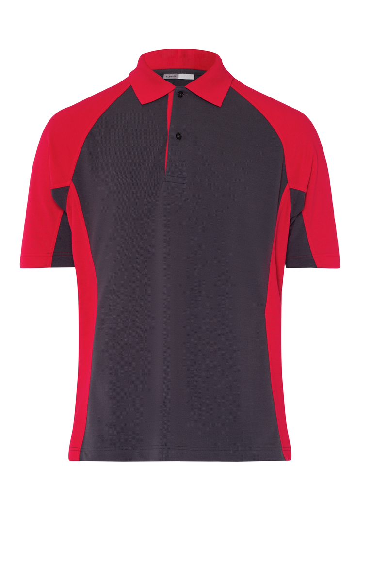 CWS PRObasics: Poloshirt Ladies Darkgrey/Red Short Sleeves view 9