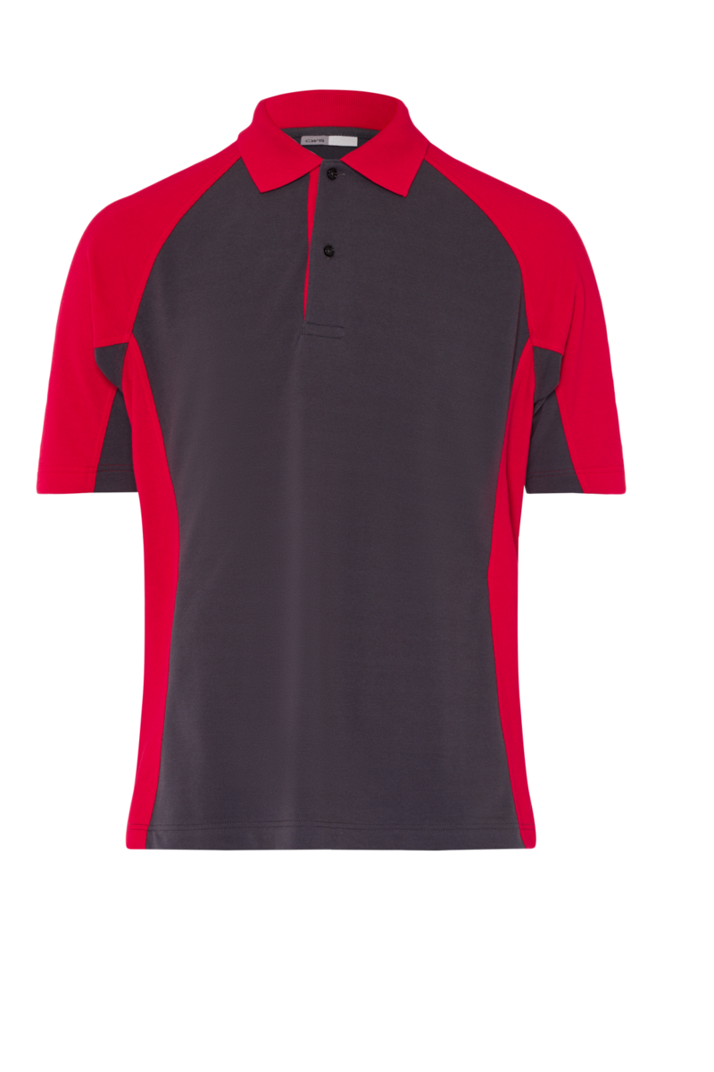 CWS PRObasics: Poloshirt Ladies Darkgrey/Red Short Sleeves view 12