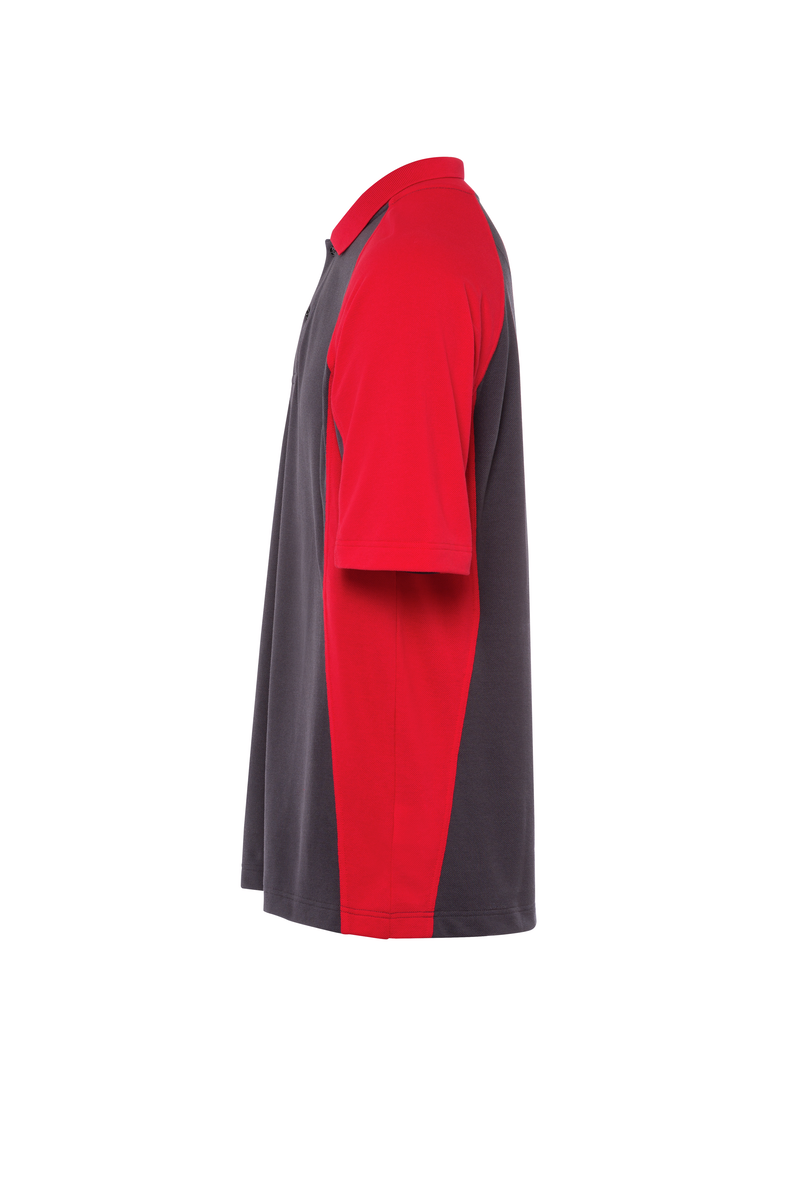 CWS PRObasics: Poloshirt Darkgrey/Red Short Sleeves view 11