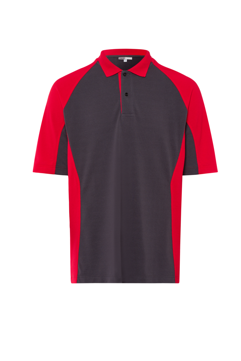 CWS PRObasics: Poloshirt Darkgrey/Red Short Sleeves view 12