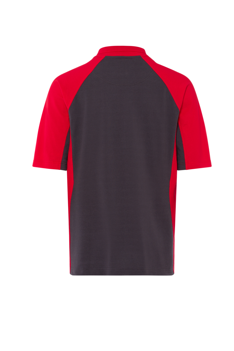 CWS PRObasics: Poloshirt Darkgrey/Red Short Sleeves view 13