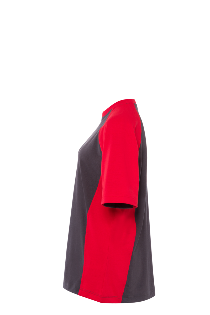 CWS PRObasics: T-Shirt Ladies Darkgrey/Red Short Sleeves view 14