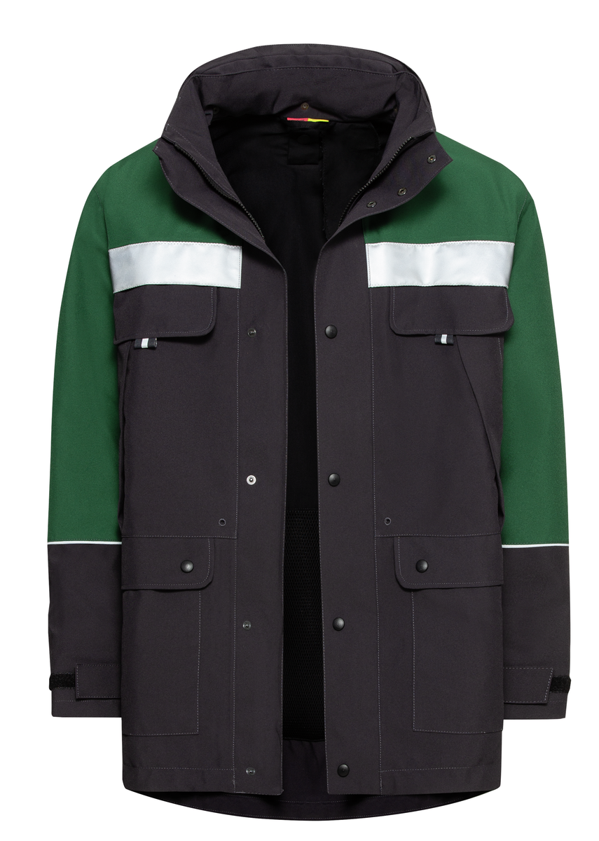 CWS Profi Line Outdoor: Parka Darkgrey/Darkgreen view 3