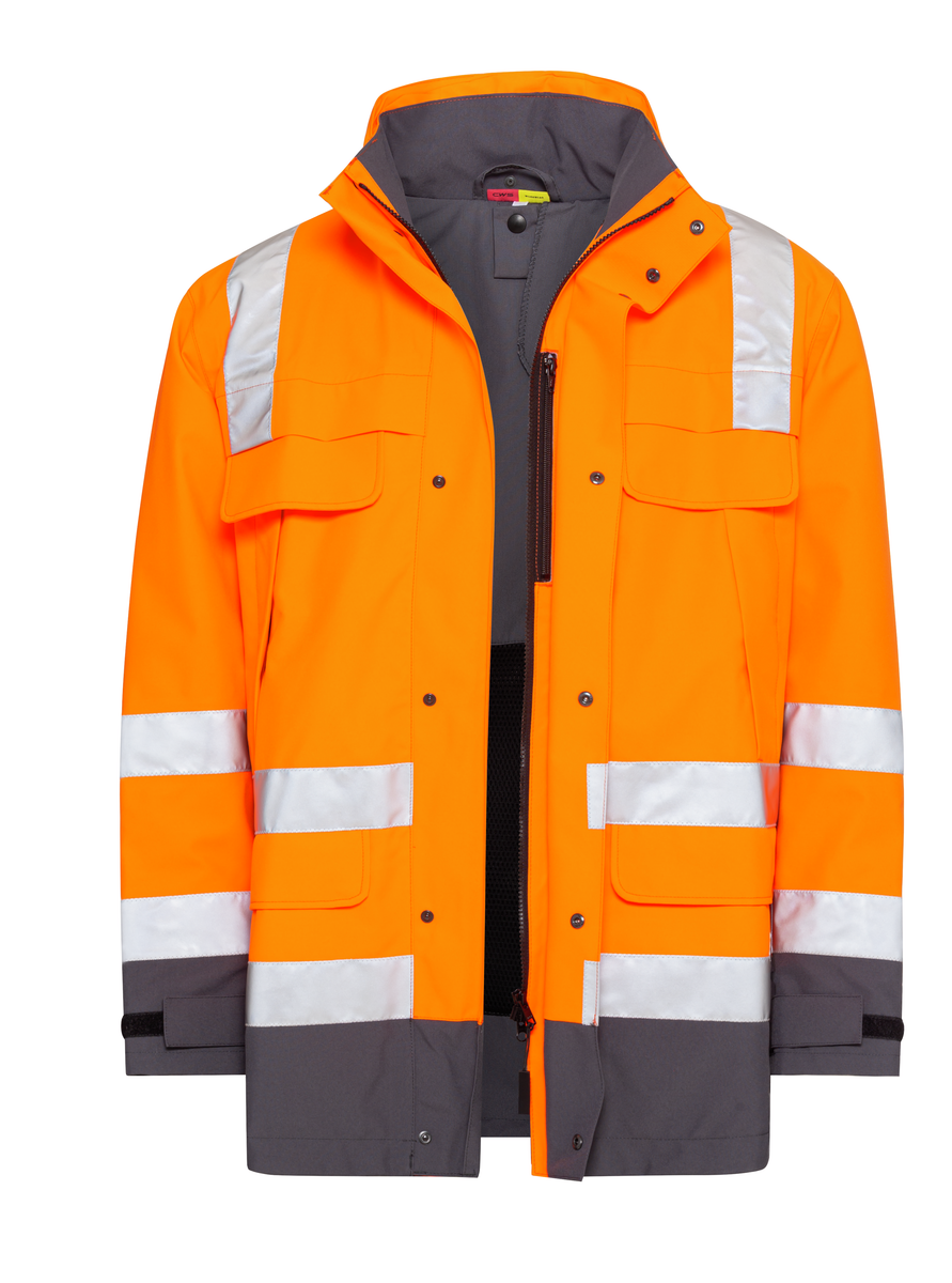 CWS Pro Line HighVis: Parka High Vis Orange/Darkgrey view 3