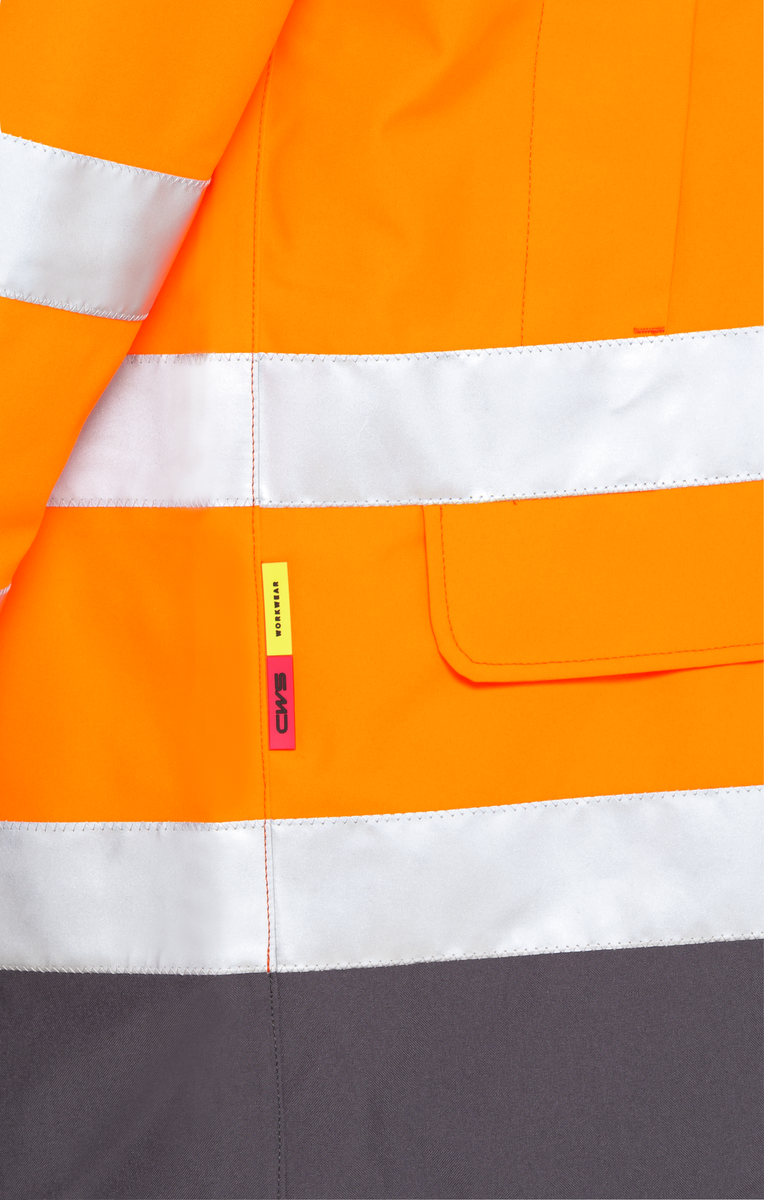 CWS Pro Line HighVis: Parka High Vis Orange/Darkgrey view 6