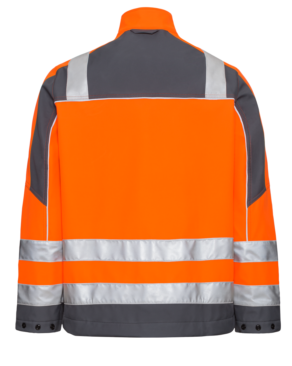 CWS Pro Line HighVis: Softshell Jacket High Vis Orange/Darkgrey view 5