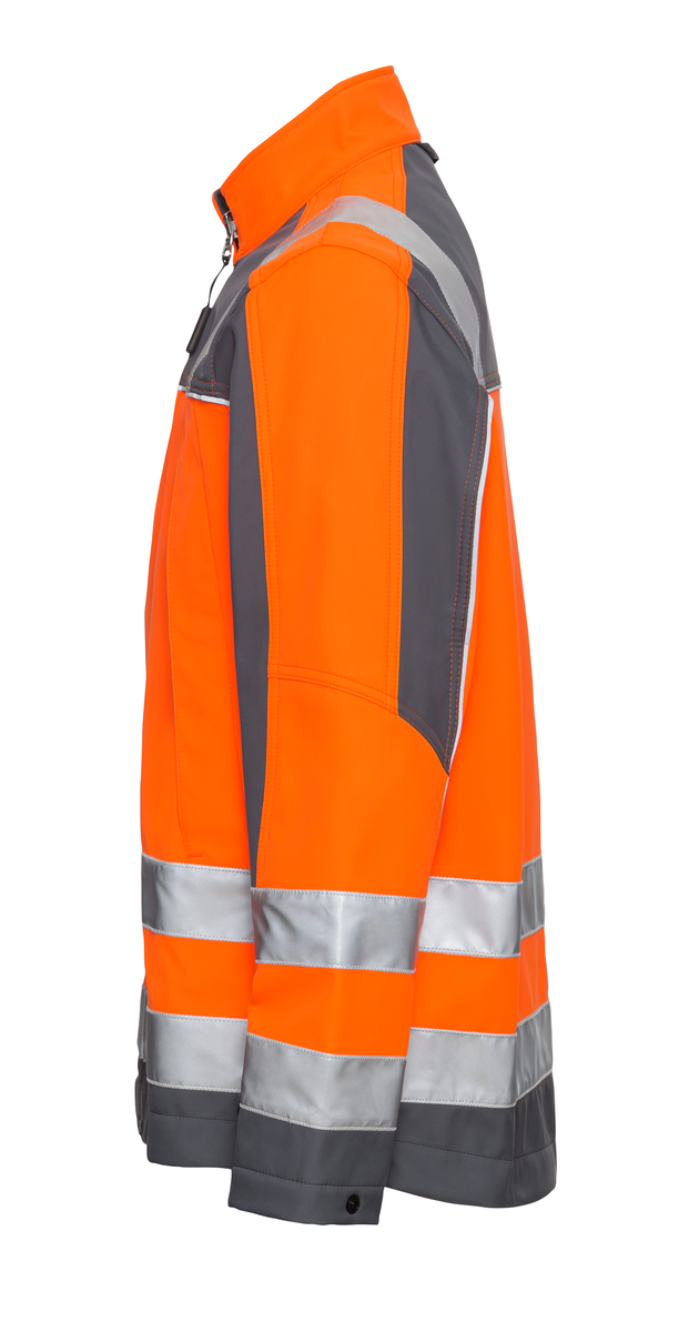 CWS Pro Line HighVis: Softshell Jacket High Vis Orange/Darkgrey view 6