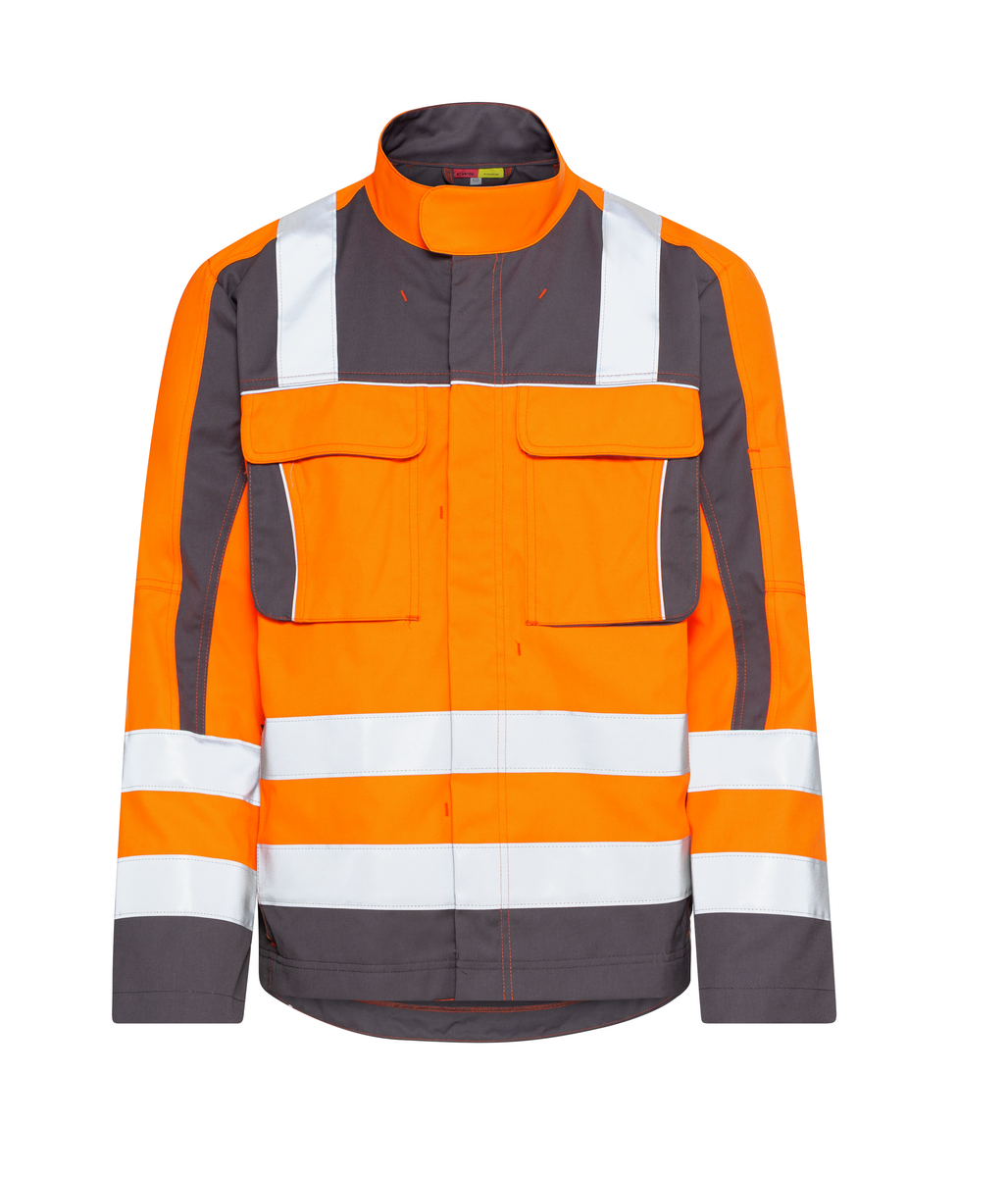 CWS Pro Line HighVis: Work Jacket High Vis Orange/Darkgrey view 2