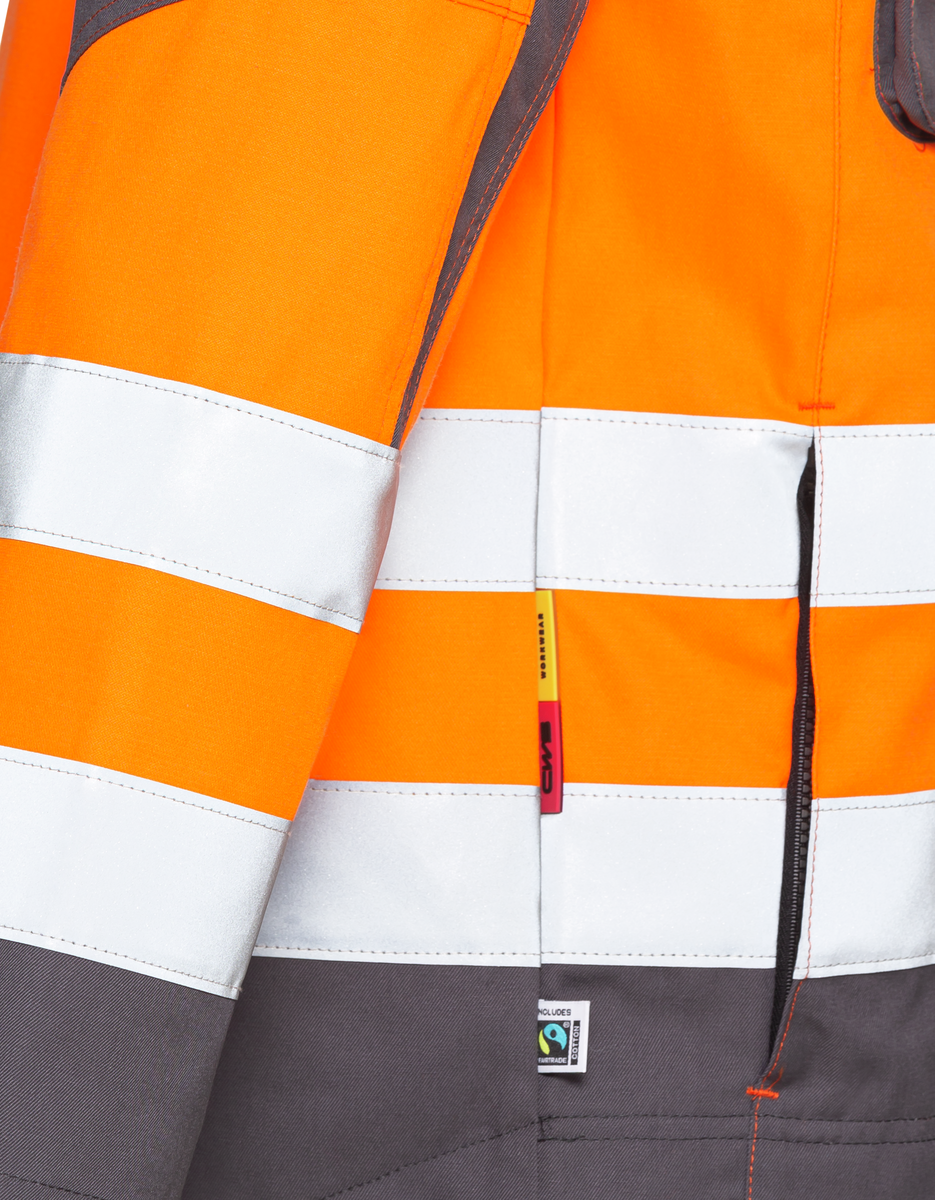 CWS Pro Line HighVis: Work Jacket High Vis Orange/Darkgrey view 6