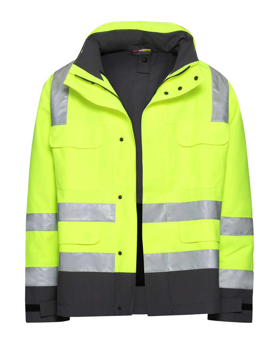 CWS Pro Line HighVis: Parka High Vis Yellow/Darkgrey Short view 5