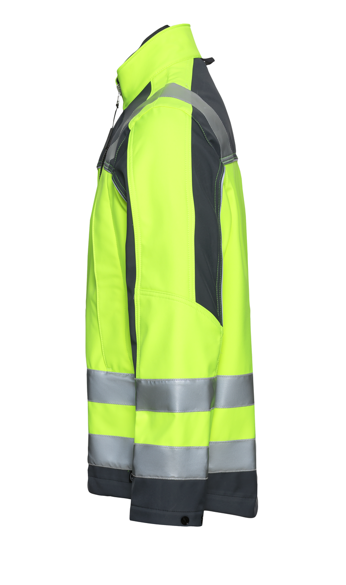 CWS Pro Line HighVis: Softshell Jacket High Vis Yellow/Darkgrey view 5