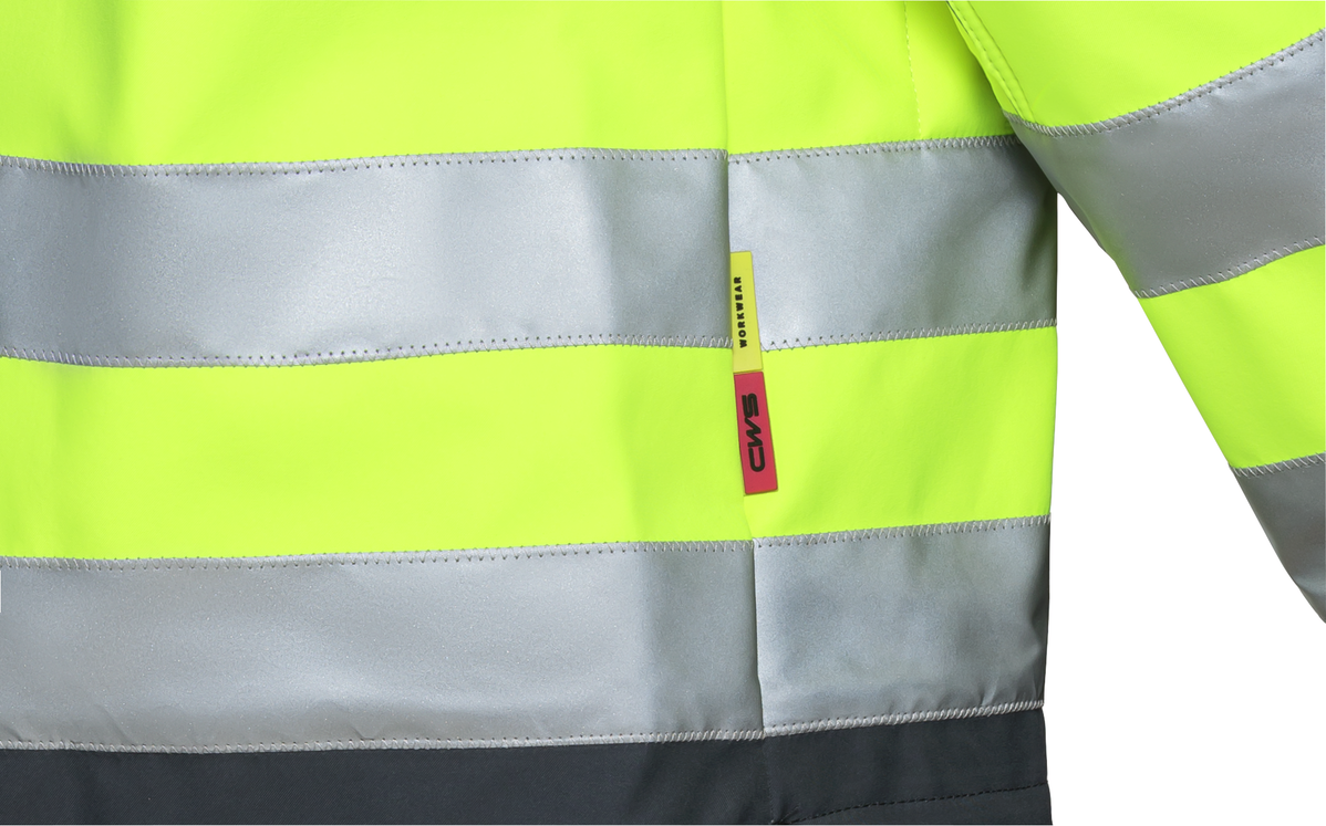 CWS Pro Line HighVis: Softshell Jacket High Vis Yellow/Darkgrey view 6