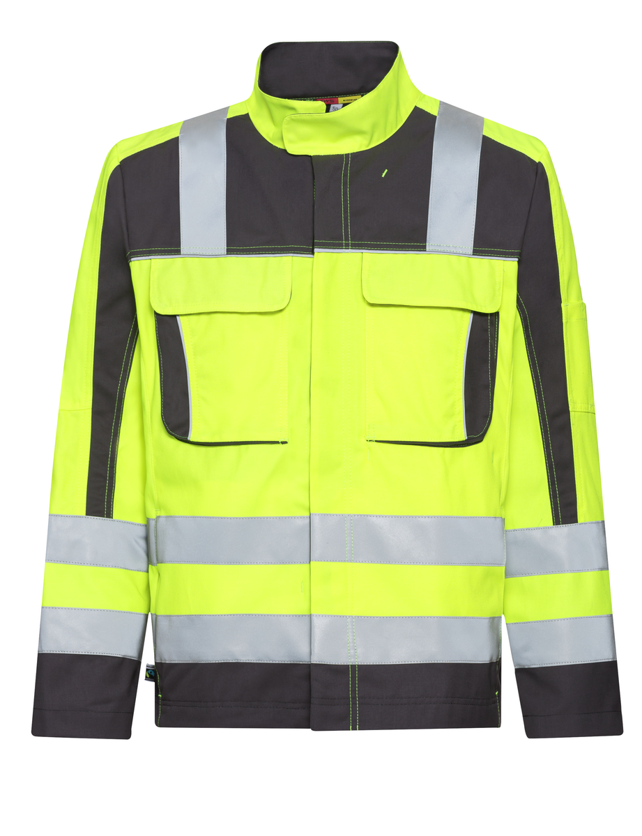 CWS Pro Line HighVis: Work Jacket High Vis Yellow/Darkgrey view 5