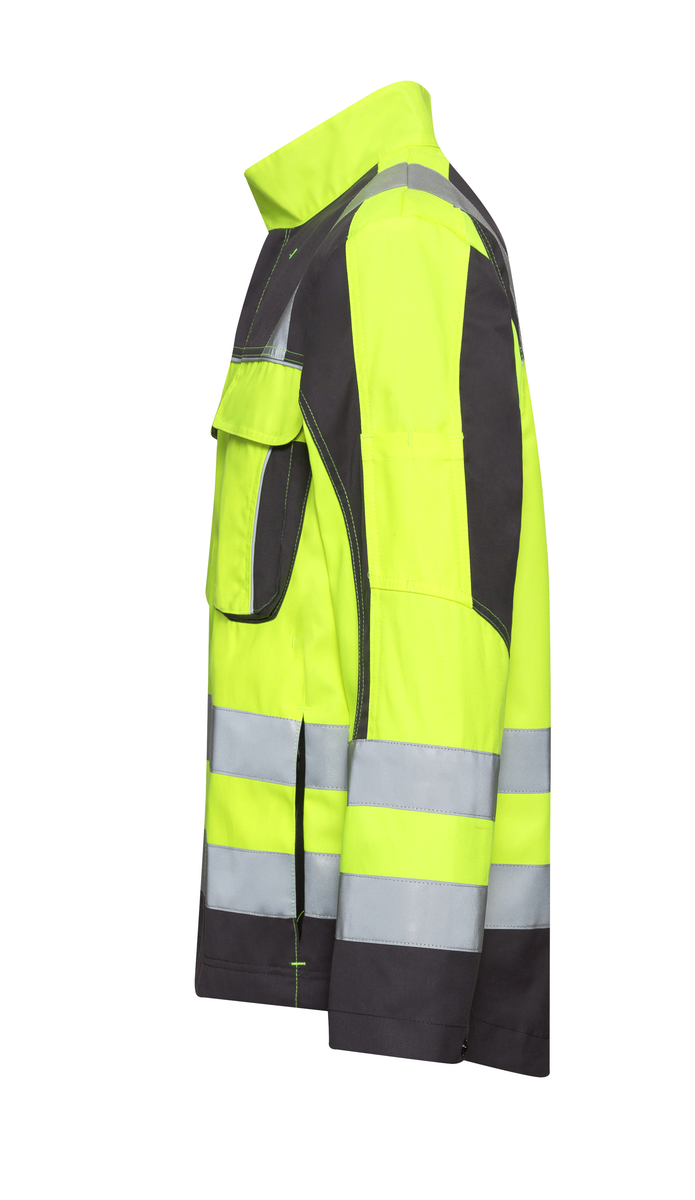 CWS Pro Line HighVis: Work Jacket High Vis Yellow/Darkgrey view 8