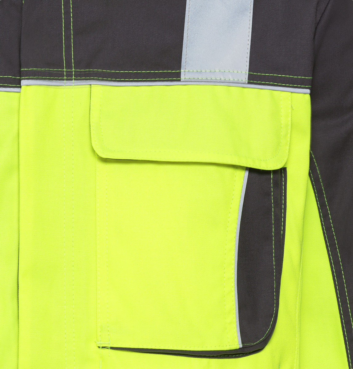 CWS Pro Line HighVis: Work Jacket High Vis Yellow/Darkgrey view 9