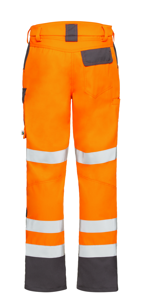CWS Pro Line HighVis: Trousers High Vis Orange/Darkgrey w. Kneepad Pockets Lined view 2