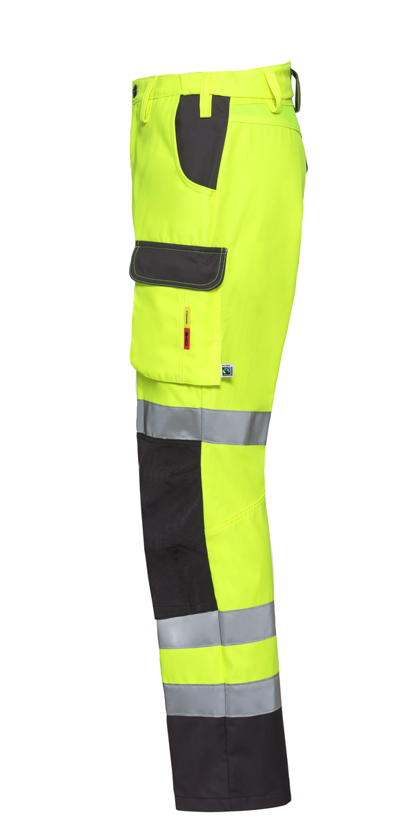 CWS Pro Line HighVis: Trousers High Vis Yellow/Darkgrey w. Kneepad Pockets view 7