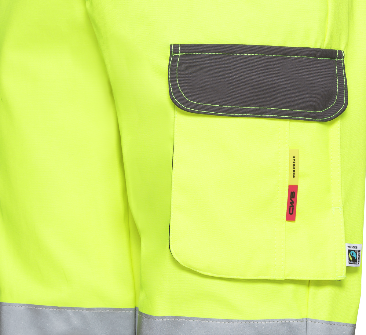 CWS Pro Line HighVis: Trousers High Vis Yellow/Darkgrey w. Kneepad Pockets view 8