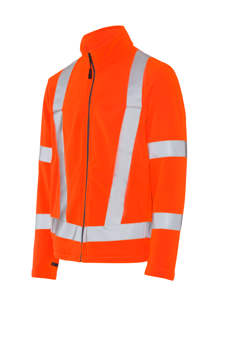 Fleece jacket high vis orange LSL view 5