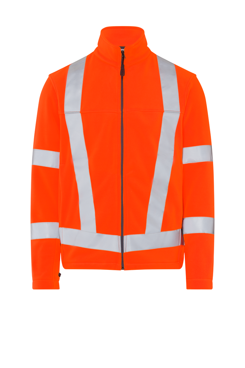 Fleece jacket high vis orange LSL view 4